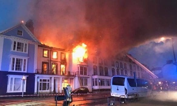 Man pleads guilty to starting fatal Aberystwyth hotel fire