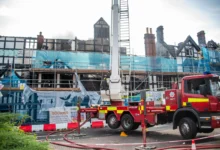 Fire destroys historic Droitwich hotel