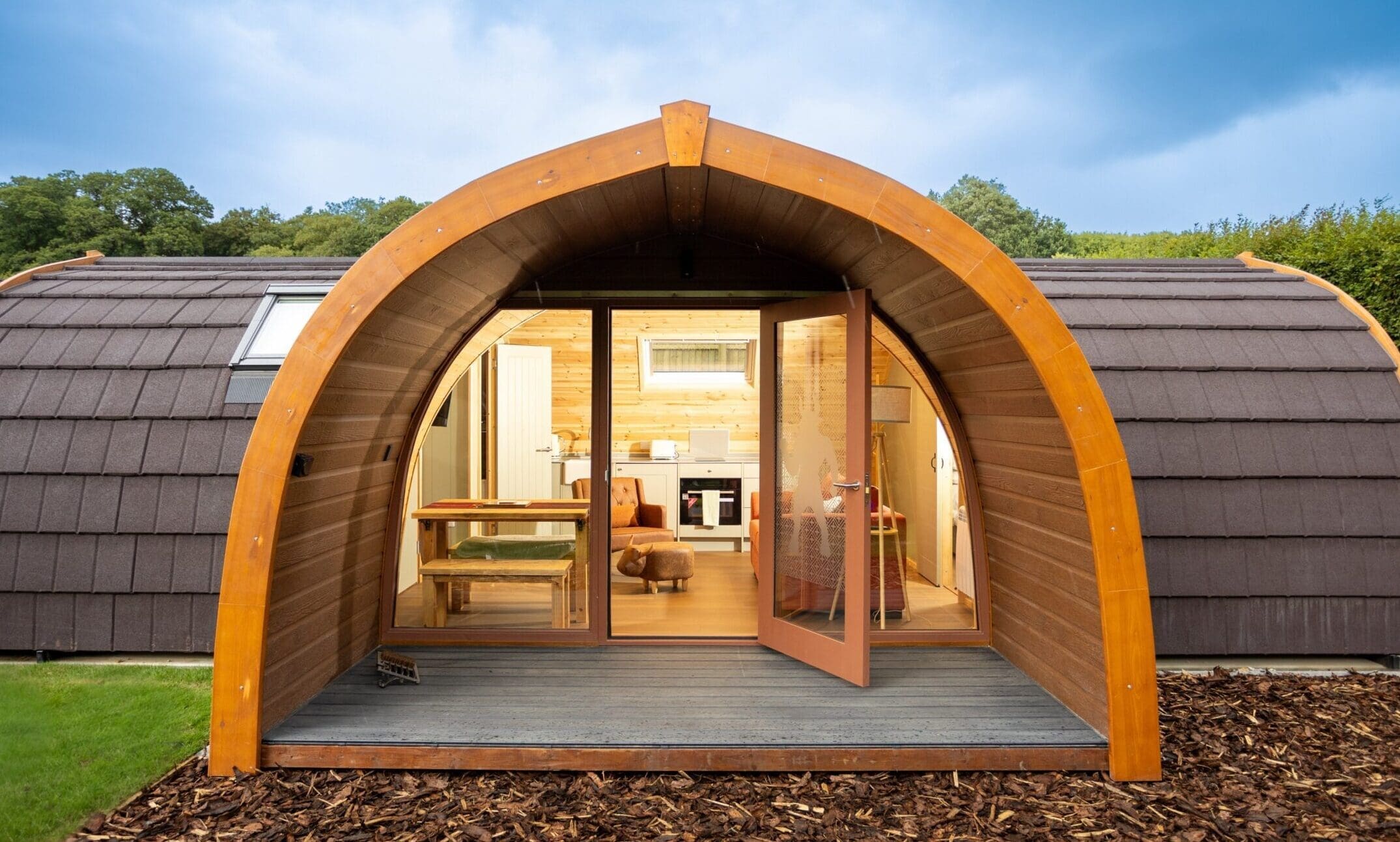 Leeds Castle opens new Knights’ Retreat family lodges